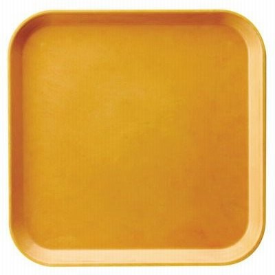 業務用トレー 信濃化学・SHINCA プラスチック・FRP製 FRPトレイ　33cm単色Rトレイ　「だいだい」(330×330×20)　[555-daidai]