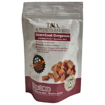 T.N.A. 悠遊 皮毛好美麗 EPA/DHA毛髮保健營養錠，全齡犬貓適用，Omega-3  Omega-6，深海魚油，幫助毛髮亮麗  皮膚/毛髮  80顆  1袋