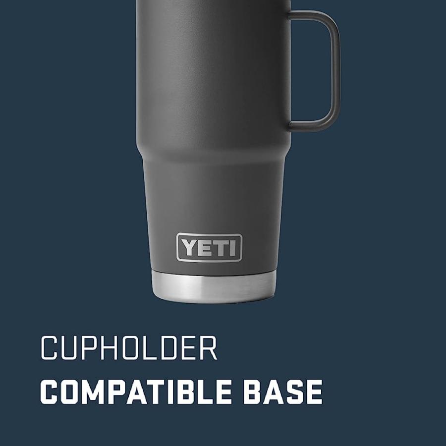 YETI RAMBLER 20 OZ TRAVEL MUG, STAINLESS STEEL, VACUUM INSULATED WITH STRONGHOLD LID, CHARCOAL