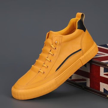 2026春季新款男鞋韓版百搭高幫鞋一腳蹬懶人鞋板鞋休閑鞋英倫皮鞋