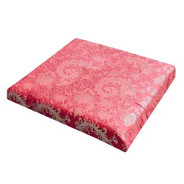 凱蕾絲帝 台灣製造-實木椅必購緹花綢緞布記憶支撐坐墊(54*56CM)鳳舞牡丹-2入