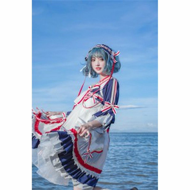 春夏新作ゴスロリワンピース ドレス ロリィタ Op七分袖 膝丈 Lolita ロリータ コスプレ コスプレ 日常 可愛い洋服キュート中華風海軍 通販 Lineポイント最大get Lineショッピング