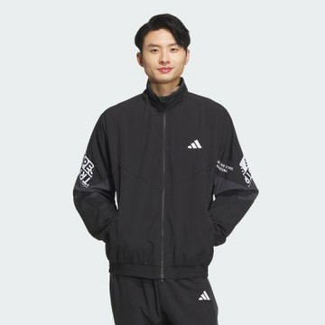 adidas 愛迪達 外套 男 運動立領外套 亞規 WORD WOVEN JKT 黑 KA1265