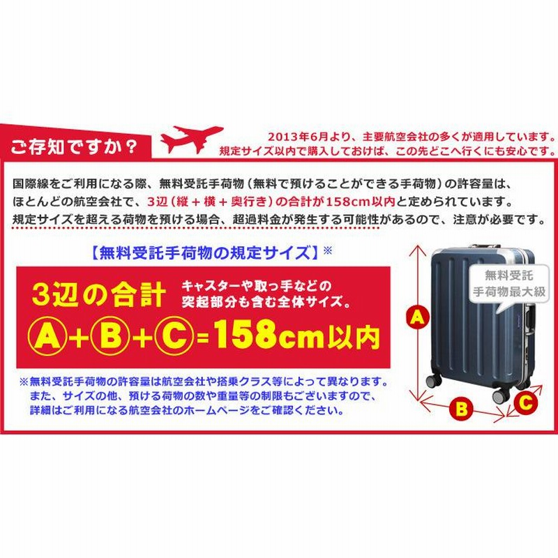アウトレット スーツケース 大型 Lサイズ フレームタイプ キャリー