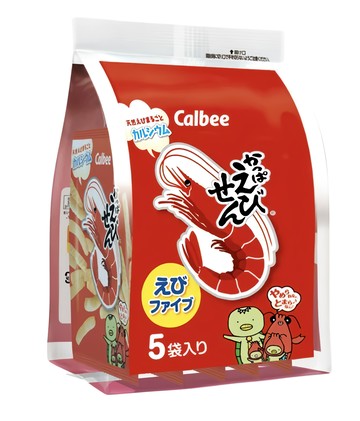 Calbee 卡樂比 Kappa Ebisen 河童蝦條 原味 5小袋包裝  130g  1袋