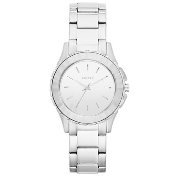 DKNY 百老匯女時尚都會腕錶(鏡面銀)