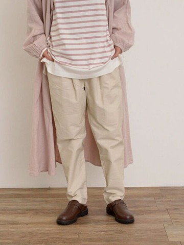 鬆緊腰設計錐形長褲(0F000497010) - Samansa Mos2