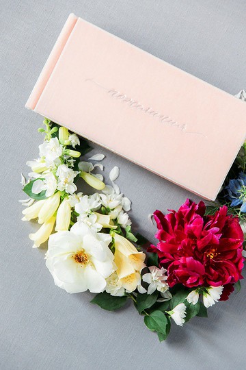 婚禮留言簿 - VELVET 21x9 - 復古風格浮雕精裝留言簿