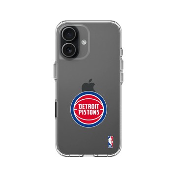 iPhone 17 Clear Case（相機按鈕） 透明 - NBA - Logo-底特律活塞 Detroit Pistons