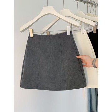 簡約氣質純色西裝短裙女夏季2025新款高腰a字包臀裙防走光半身裙