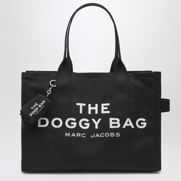 Doggy black tote bag