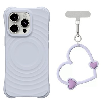霧紫色 波紋殼 磁吸手機殼 iPhone17Promax手機殼 蘋果15Pro防摔殼i14保護殼i13硬殼