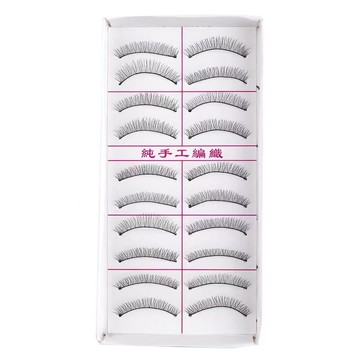 純手工216假睫毛女自然短款裸妝逼真棉線黑梗影樓217睫毛素顏【木屋雜貨】