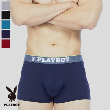 【PLAYBOY】親膚錦絲零著感彈性平口褲-SPNE017