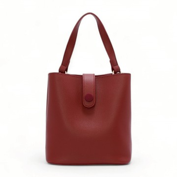 ANNA DOLLY 簡約質感手提斜背包 酒紅