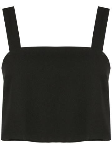 LUIZA BOTTO - square-neck cropped top - women - Polyester - M - Black