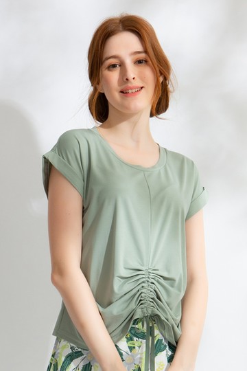 MW 落肩抽繩造型短袖上衣