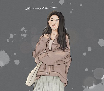 【客製化似顏繪】邊線厚塗風 電子檔 下單前請先與設計師討論喔