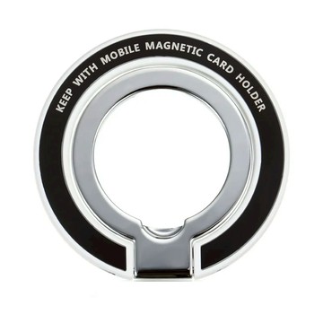 手機磁吸指環扣新款金屬 手機支架 引磁環 天藍色 + 引磁貼片  1組