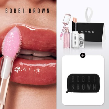 贈品牌化妝包✨【Bobbi Brown 芭比波朗】美唇雙星初登場 晶鑽修護護唇膏 x 水晶護唇油