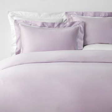 伊蒂天絲蕾絲被套加大淡紫