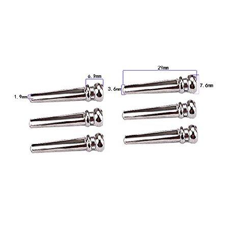 6Pcs Guitar Strings Pins Wear-resistant Sturdy Metal Guitar Replacement Accessories Bridge Nails for Instrument Guitar Bridge