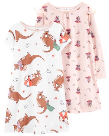 Kid 2-Pack Dragons Nightgowns