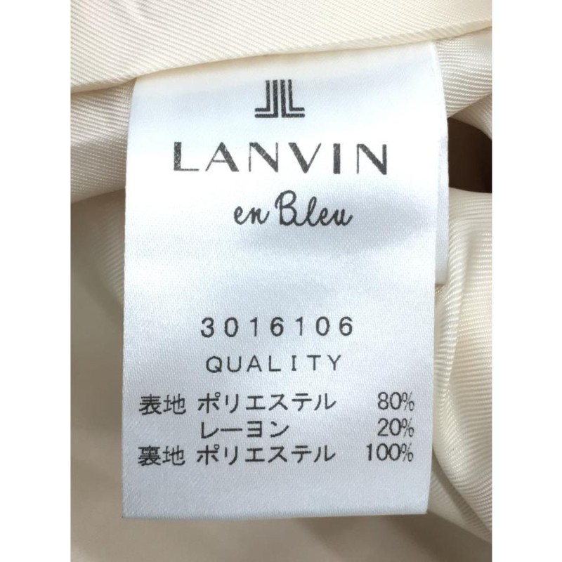 LANVIN◇コート/38/ポリエステル/WHT/3016106 | LINEショッピング