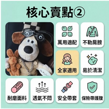 車載公仔護肩套 可愛狗狗DIY 汽車內裝飾 不勒肩膀 萬用適配 親膚材質 護腹安全帶套