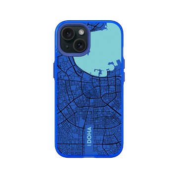 iPhone 15 Clear 激光藍 - JOCR - Doha (Black Logo)