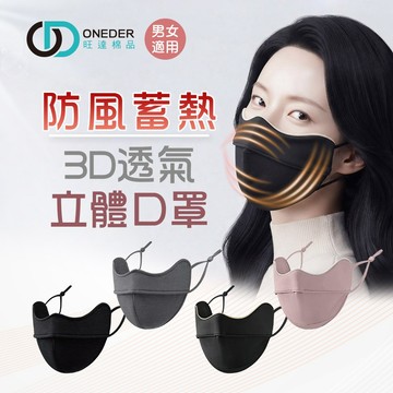 保暖口罩 防風防寒口罩 立體保暖口罩 加厚保暖【旺達棉品】OD-BB30
