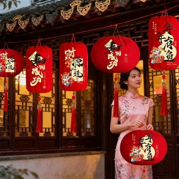 ⚡台灣倉出貨⚡新年灯笼2026马年新款过年红灯笼大门口挂饰一对春节阳台喜庆装饰