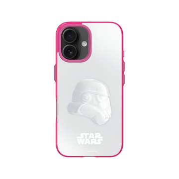 iPhone 16 Clear 粉漾桃 - 迪士尼-星際大戰 Star Wars - 風暴兵-全白設計