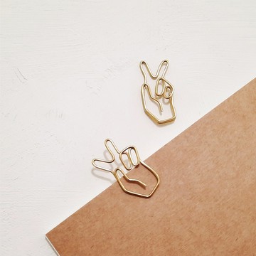 【飾不飾】手勢系列/比個YA/迴紋針/書籤/創意鈔票夾/便條夾