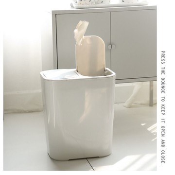 分類垃圾桶 家用干濕雙分類垃圾桶創意廚房客廳學校兩格室內小垃圾筒帶蓋