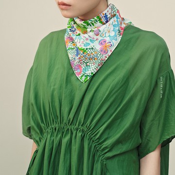 印花絲棉絲巾 - FOREST FLOOR 森林地面