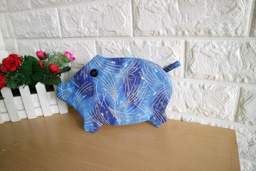 豬福滿滿拉鏈布紅包袋錢包