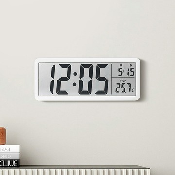簡約 LCD鐘 表客廳掛鐘 多功能溫濕度顯示時鐘 工廠直銷801TK[PP0507051]