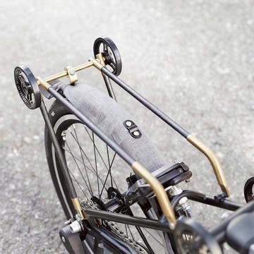 AGEKUSL 自行車後架 EZwheel 鈦貨物架適用於 Brompton Tline Pline