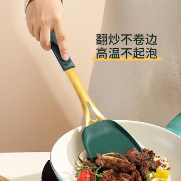 食品級硅膠鏟耐熱不粘鍋專用炒菜鏟子套裝長柄大號奶嘴級鍋鏟家用