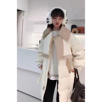 羽絨服女中長款2025年冬季新款寬松顯瘦假兩件米維伊小香風設計感