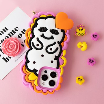 Candies iPhone 16 Pro Max - 繽紛綻放睡寶(愛心橘)