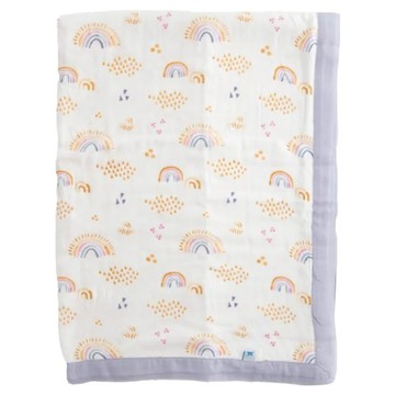 little unicorn 寶寶竹纖維毯  102 x 76cm  彩虹雨點