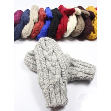 毛線手套女羊毛針織手套女百搭冬季韓國可愛全指連指手套加絨保暖