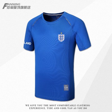 英格蘭England男國家足球隊服運動訓練服夏短袖冰絲速干t恤上衣