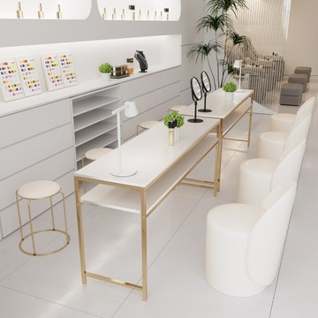 ??快速出貨 網紅美甲桌全套簡約特價經濟型美甲店實木桌子單雙人美甲臺套裝