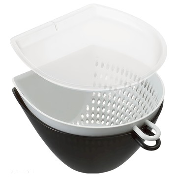 AKEBONO 曙產業 小鳥調理盆 附蓋瀝水 日本製MZ-3532 M  125 x 141 x 76mm  1個  蓋子*1、料理盆*1