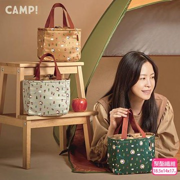 史努比 野營趣手提束口保溫袋