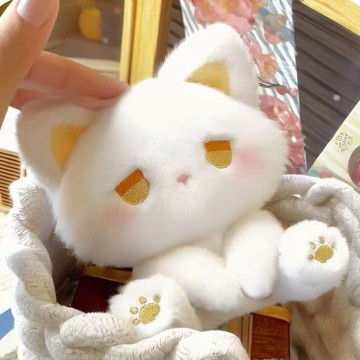 臺灣出貨 emo貓毛絨玩具  網紅毛絨玩具 可愛毛絨玩具公仔 emo可愛高顏值小貓 熊呆呆公仔 節日禮物 玩偶娃娃
