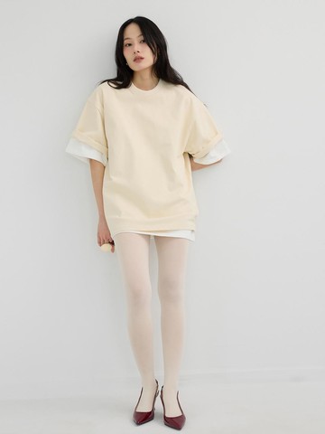 STRUCTURED SILKET TEE [Buttery Yellow]